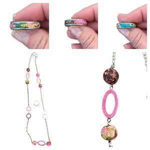 Viva Beads Necklace and Ring-Pinks and purples-Super pretty!